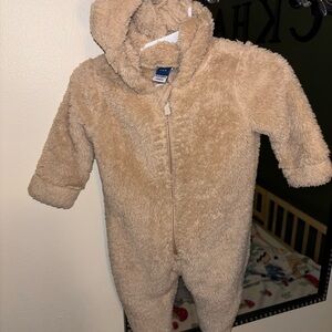 Old Navy Tan Footies One Piece with Hood